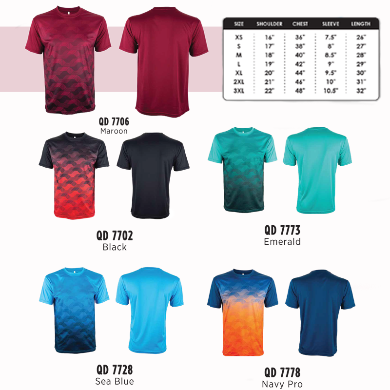 QD77 Quick Dry Sublimation Mini Eyelet Round Neck T Shirt